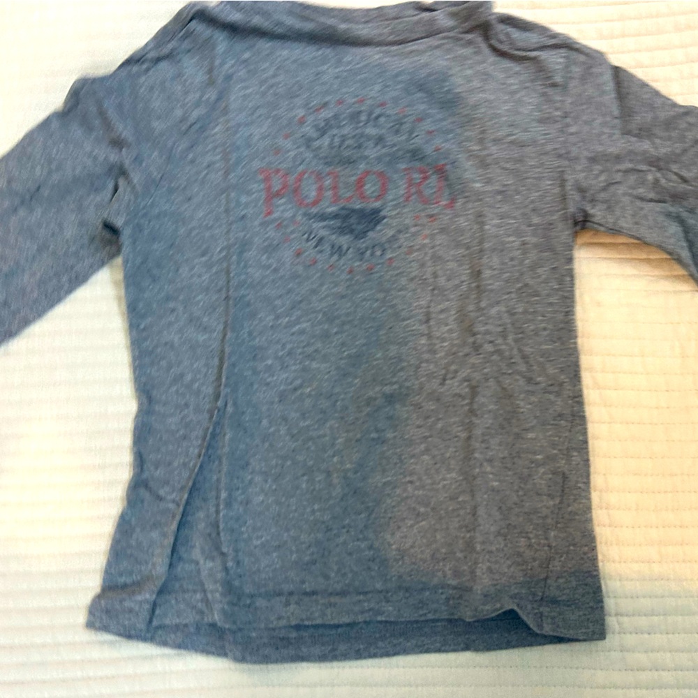 Ralph Lauren Gray Tshirt Boys Size 5 Long Sleeve